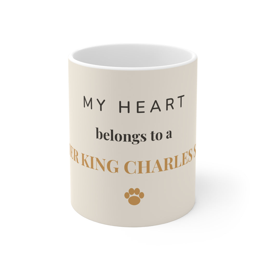 Cavalier King Charles Spaniel Mug — My heart belongs to a Cavalier King Charles Spaniel