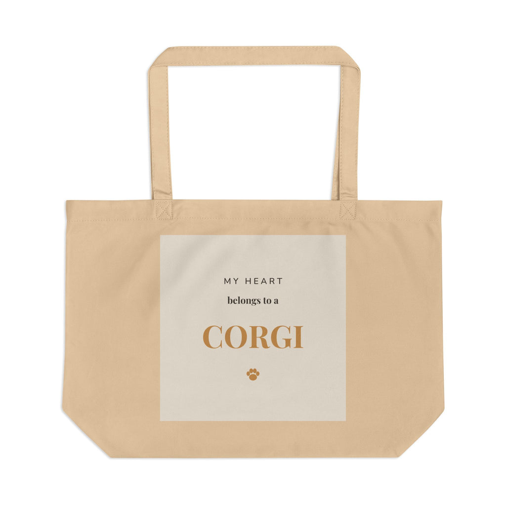 Corgi Tote Bag — My heart belongs to a Corgi