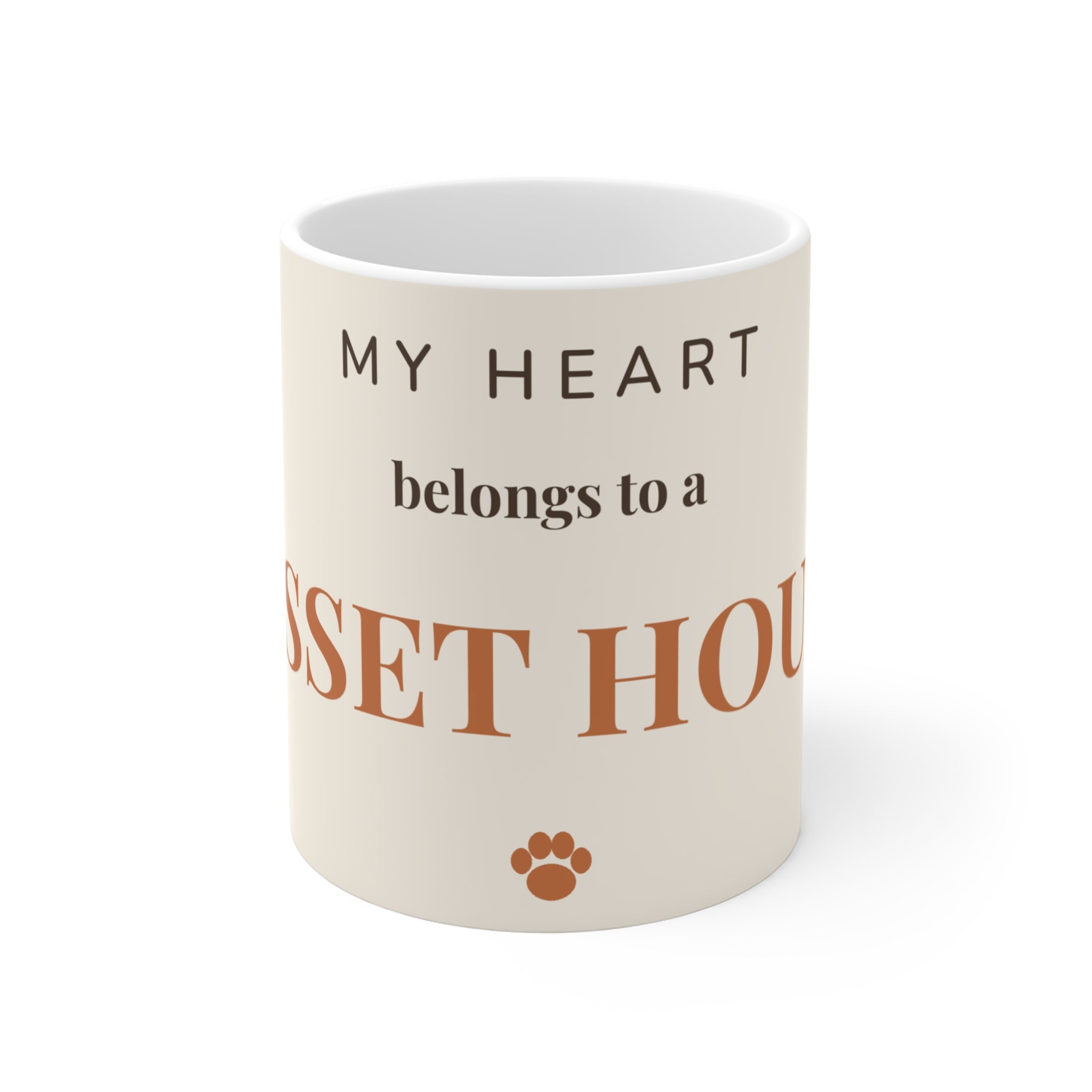 Basset Hound Mug — My heart belongs to a Basset Hound