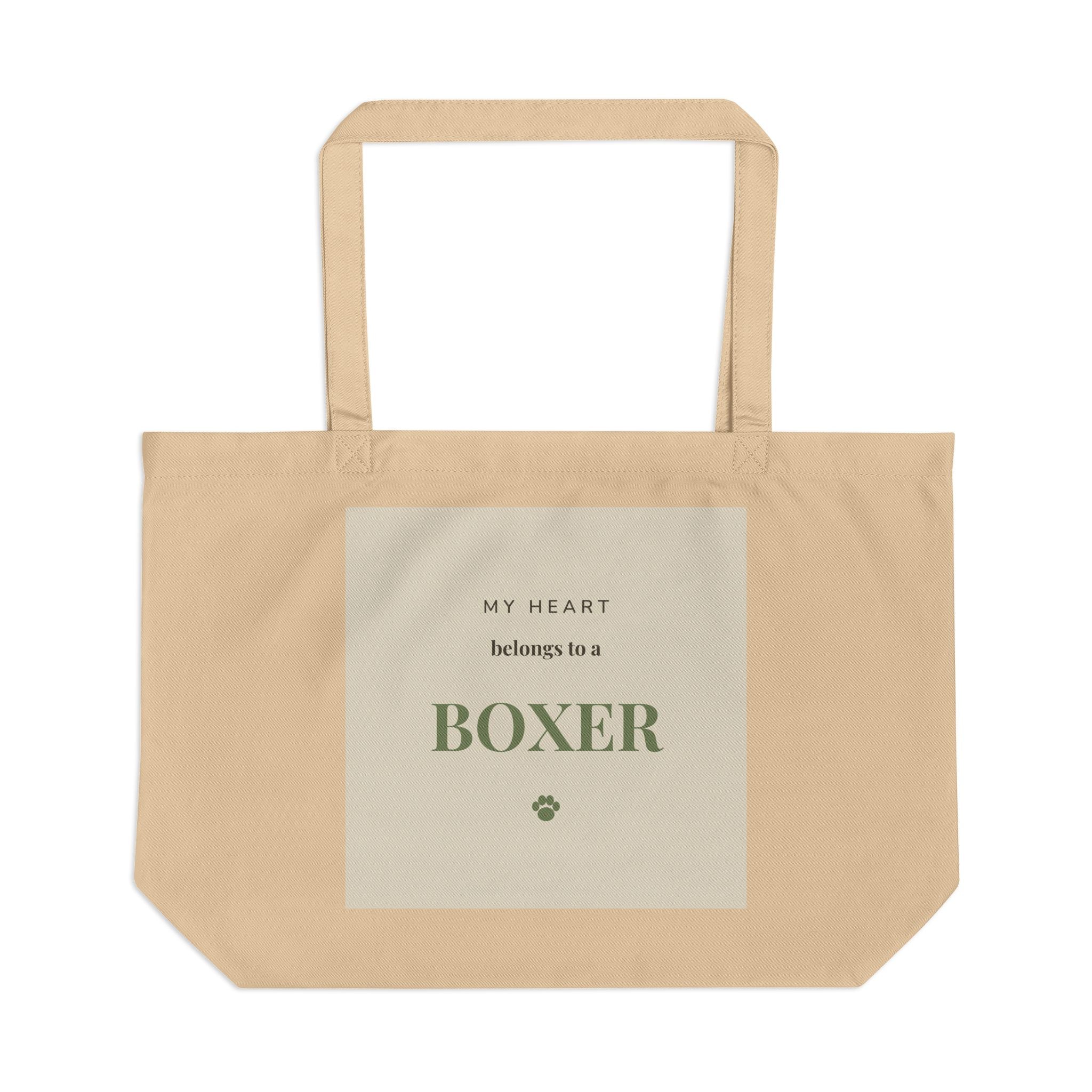 Boxer Tote Bag — My heart belongs to a Boxer