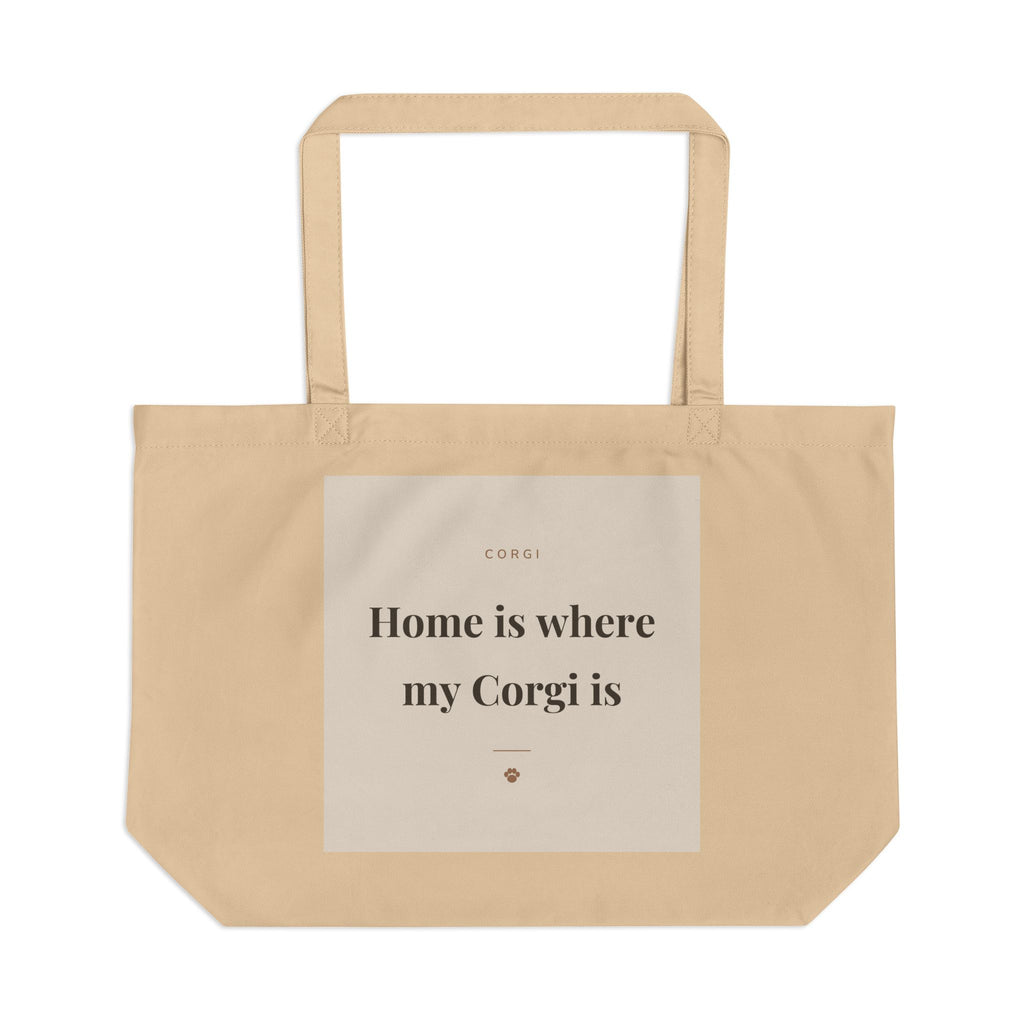 Corgi Tote Bag — Home is where my Corgi is
