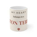 Boston Terrier Mug — My heart belongs to a Boston Terrier