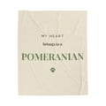 Pomeranian Cozy Blanket — My heart belongs to a Pomeranian