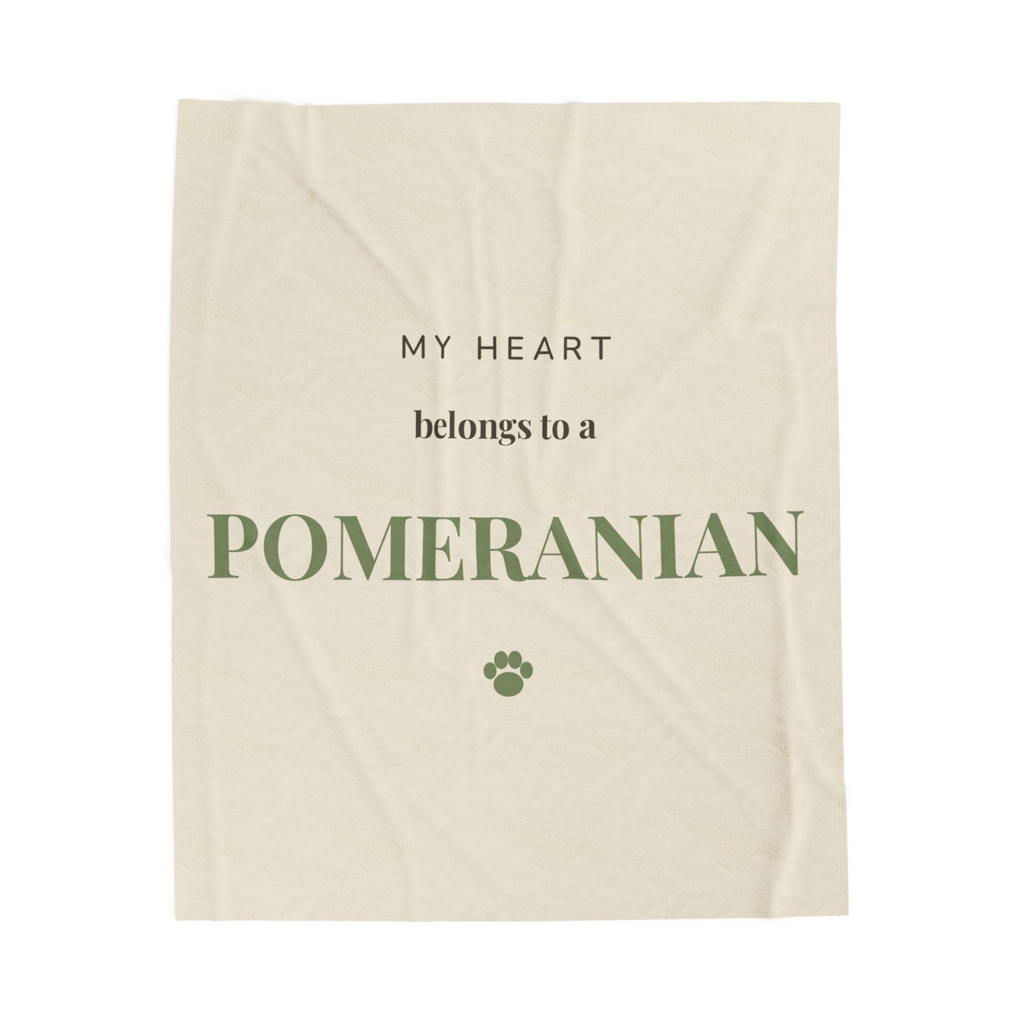 Pomeranian Cozy Blanket — My heart belongs to a Pomeranian