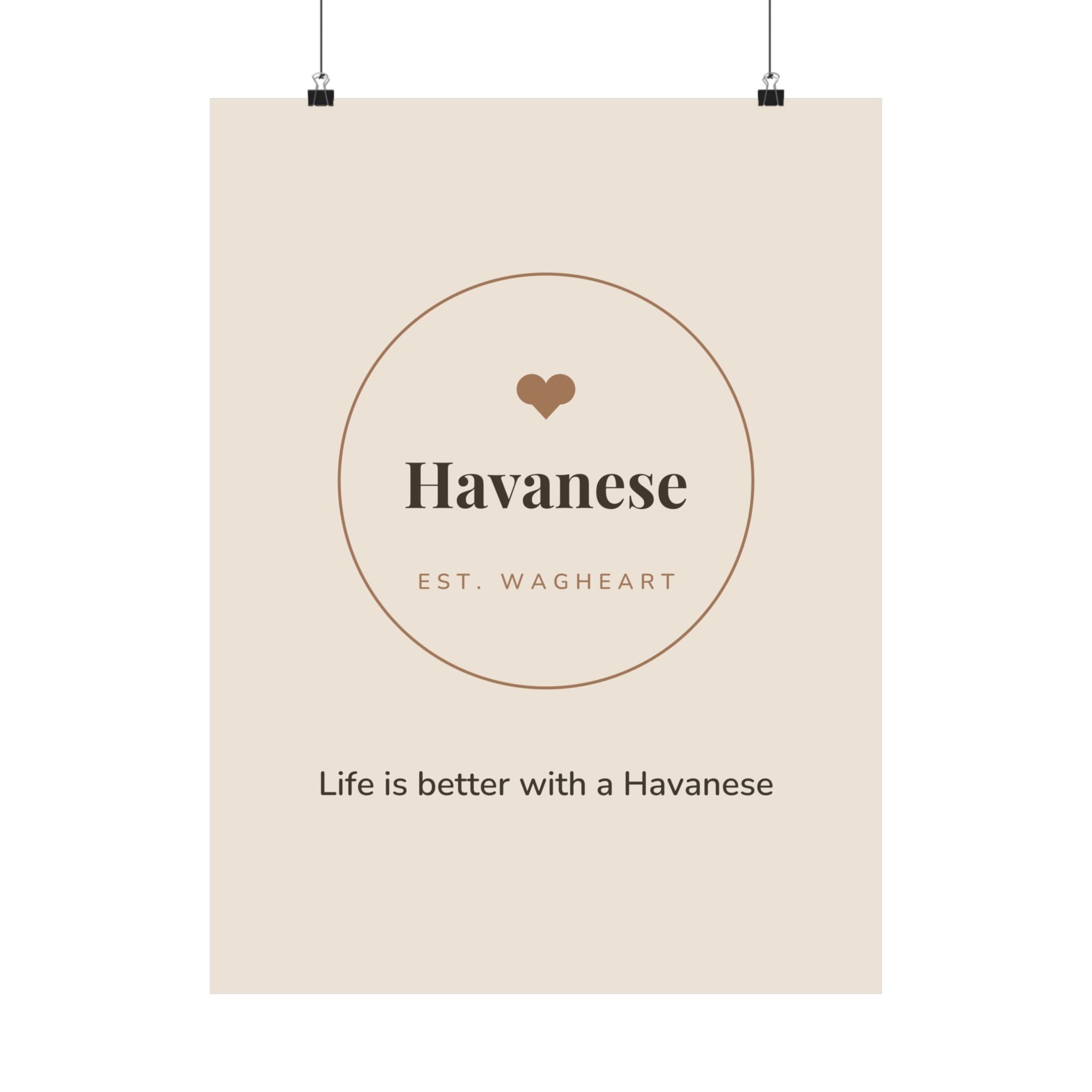 Havanese Art Print — Life is better with a Havanese