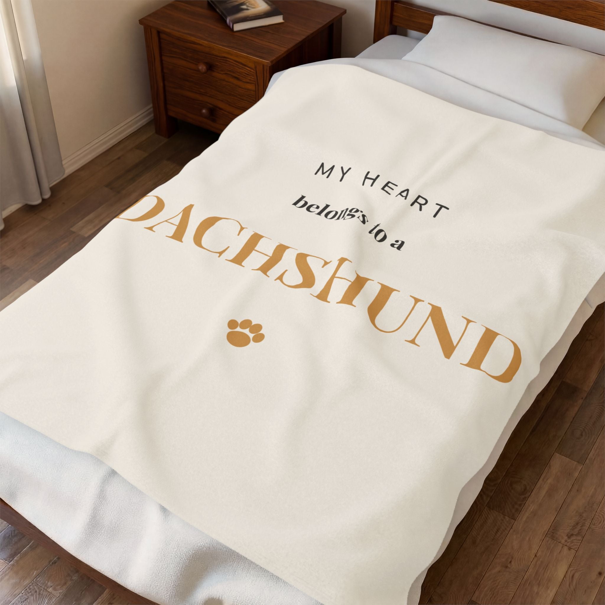 Dachshund Cozy Blanket — My heart belongs to a Dachshund