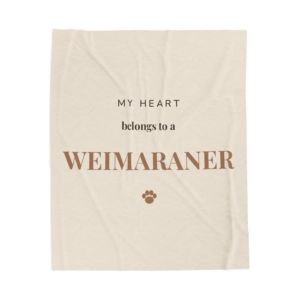 Weimaraner Cozy Blanket — My heart belongs to a Weimaraner