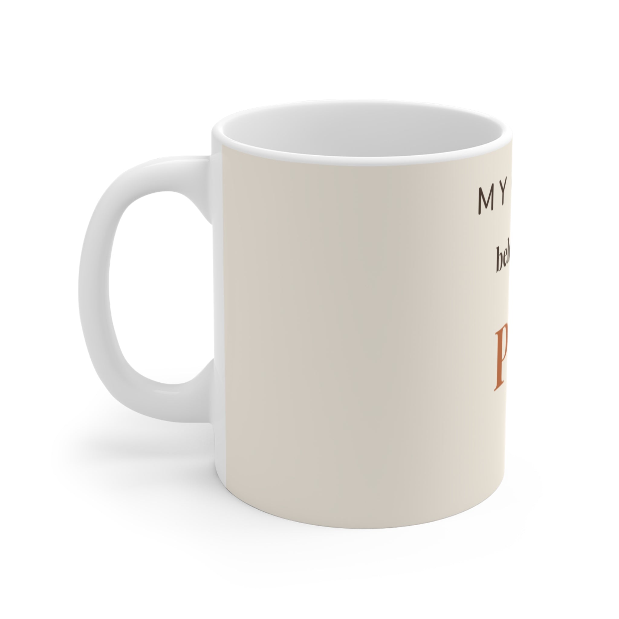 Pug Mug — My heart belongs to a Pug