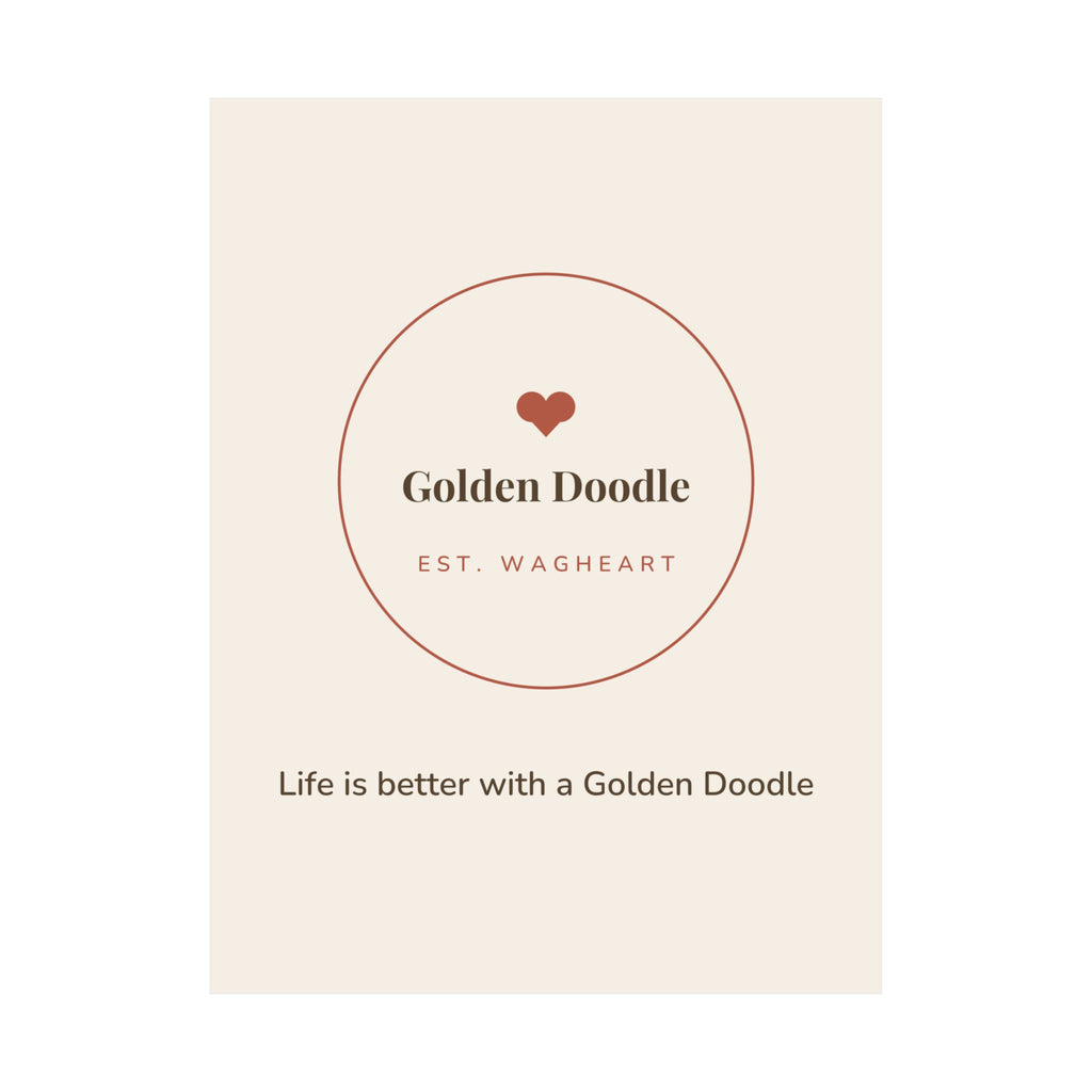 Golden Doodle Art Print — Life is better with a Golden Doodle