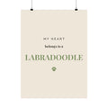 Labradoodle Art Print — My heart belongs to a Labradoodle