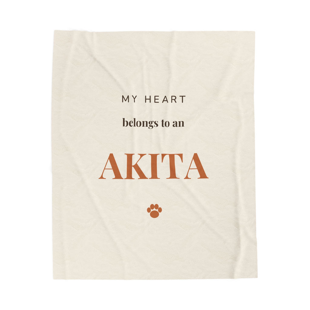 Akita Cozy Blanket — My heart belongs to an Akita