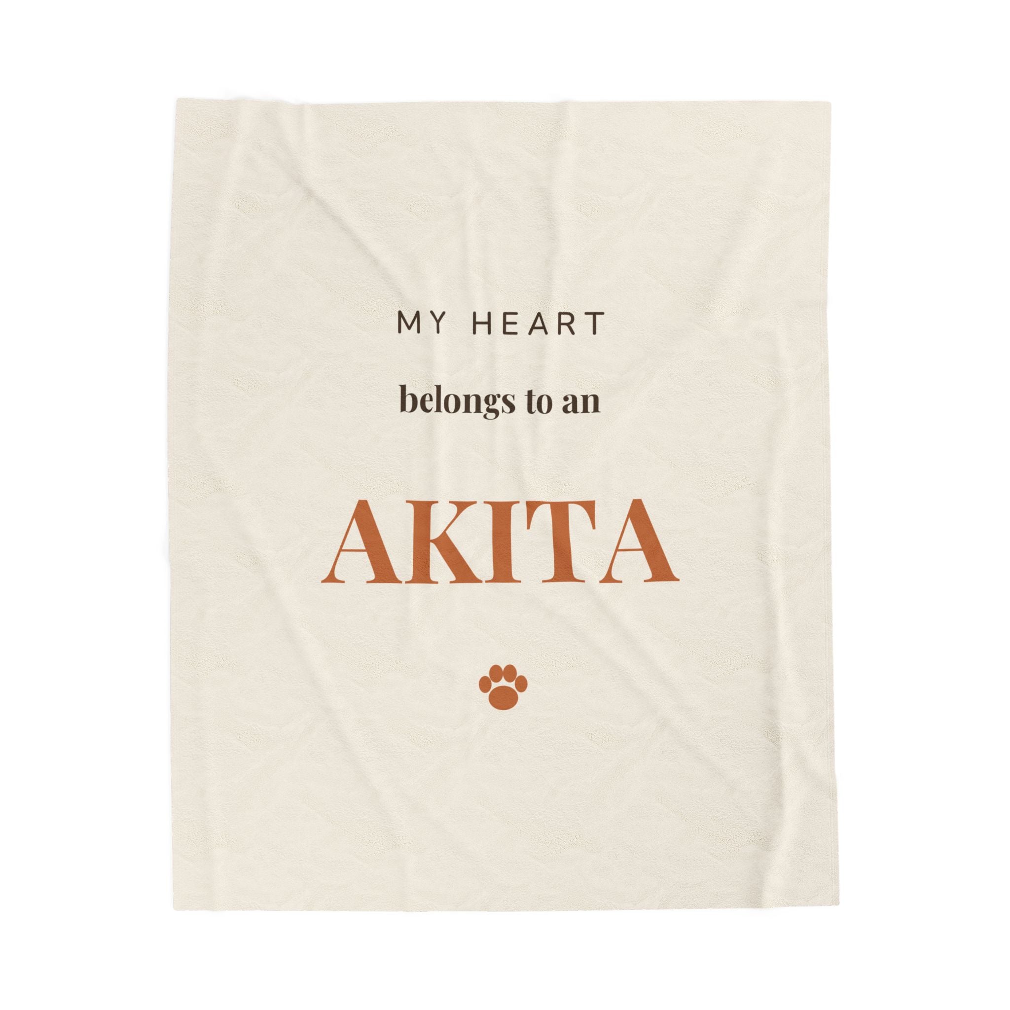 Akita Cozy Blanket — My heart belongs to an Akita