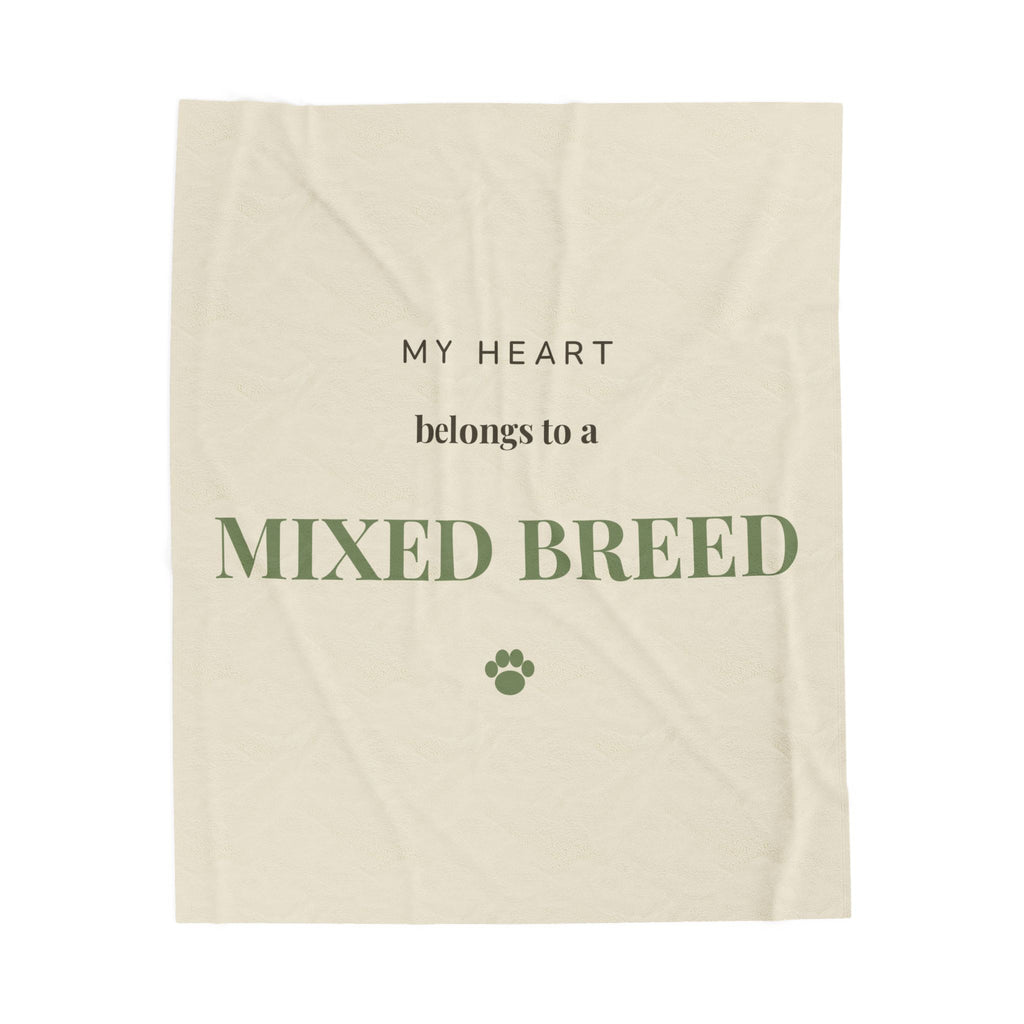 Mixed Breed Cozy Blanket — My heart belongs to a Mixed Breed