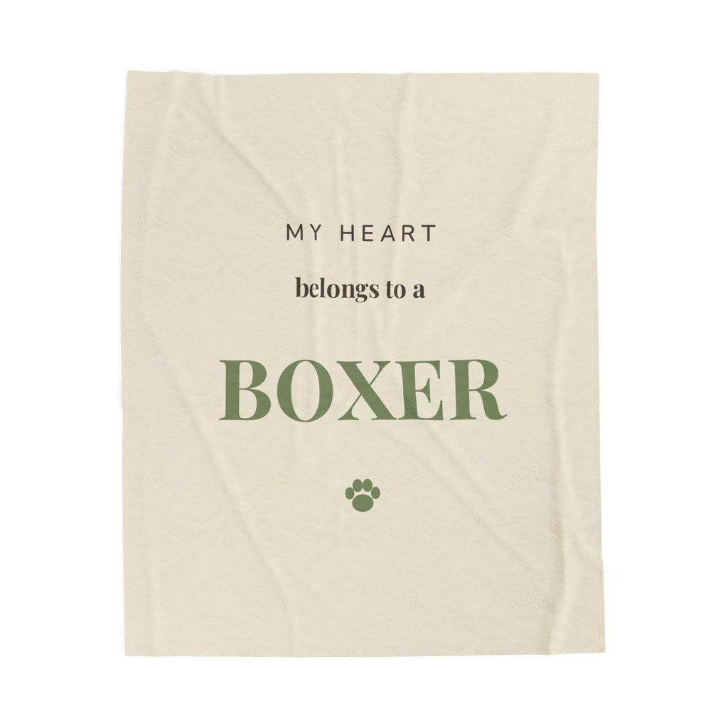 Boxer Cozy Blanket — My heart belongs to a Boxer