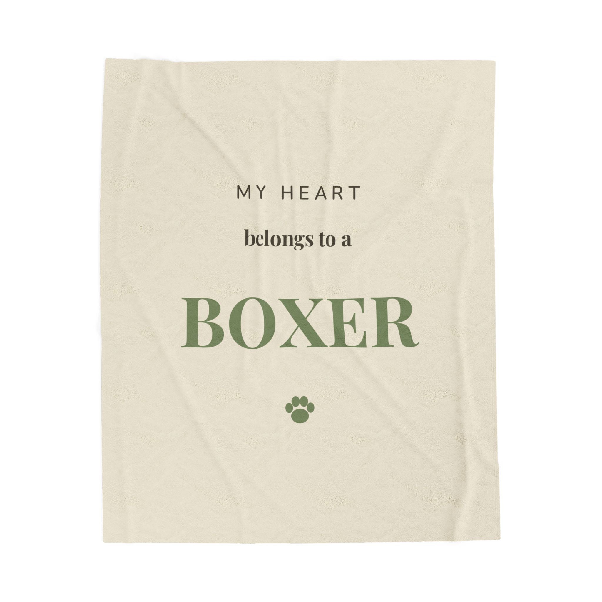Boxer Cozy Blanket — My heart belongs to a Boxer