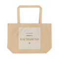Dachshund Tote Bag — My heart belongs to a Dachshund