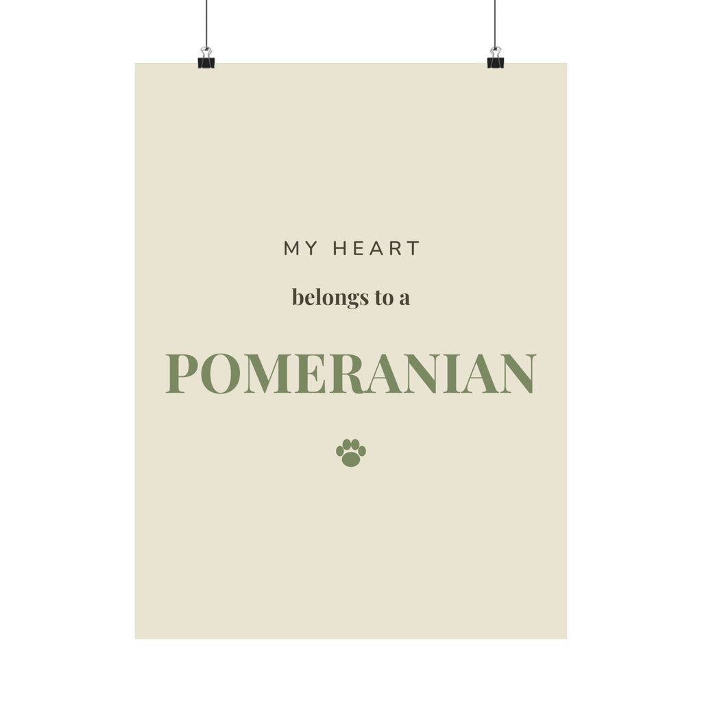 Pomeranian Art Print — My heart belongs to a Pomeranian