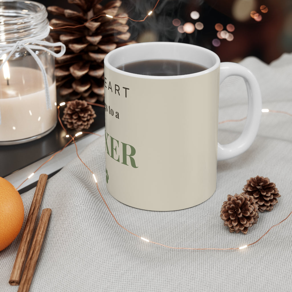 Boxer Mug — My heart belongs to a Boxer