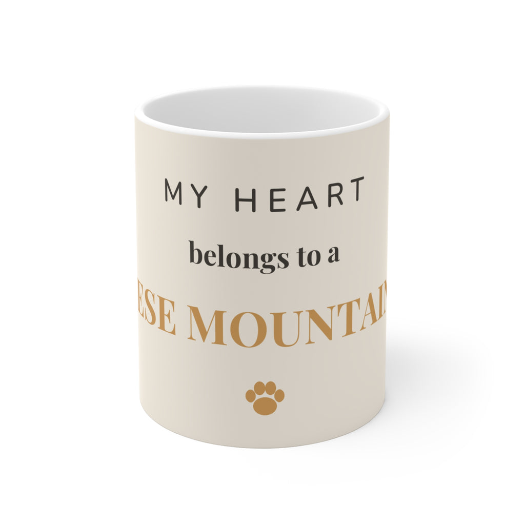 Bernese Mountain Dog Mug — My heart belongs to a Bernese Mountain Dog
