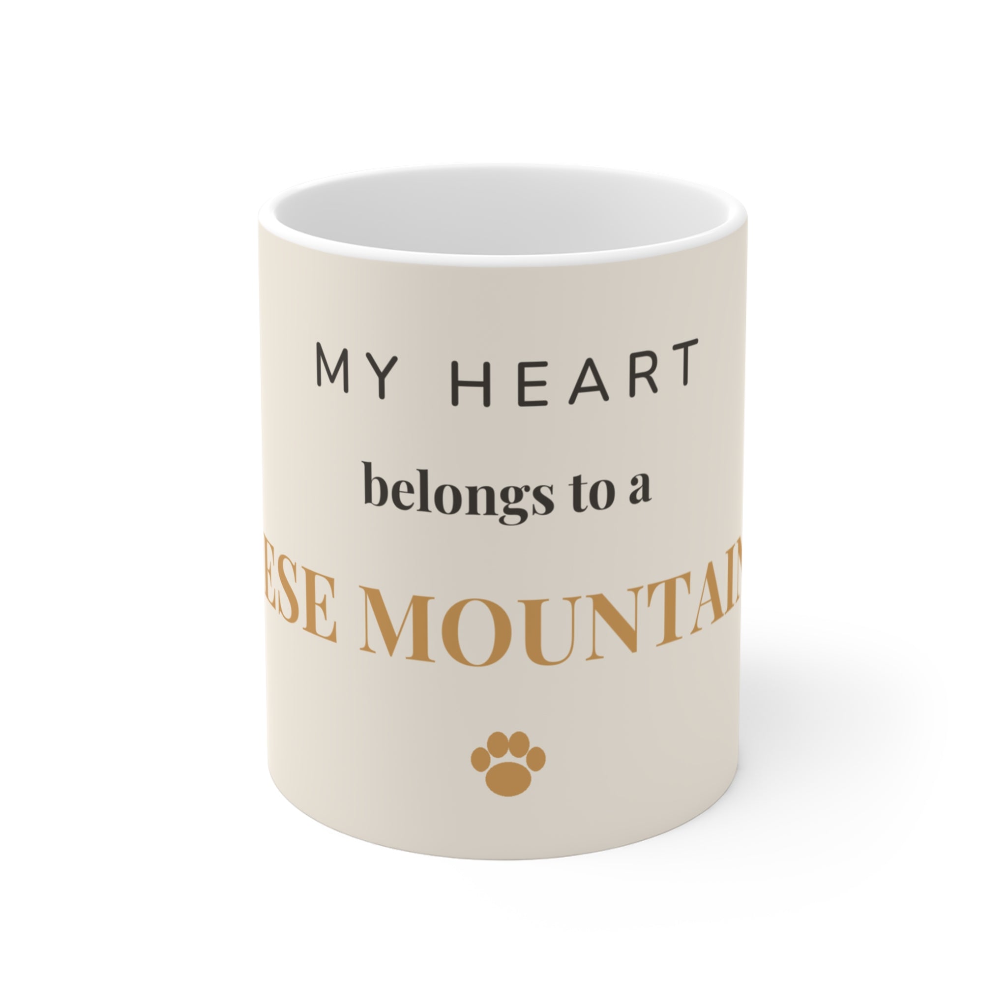 Bernese Mountain Dog Mug — My heart belongs to a Bernese Mountain Dog