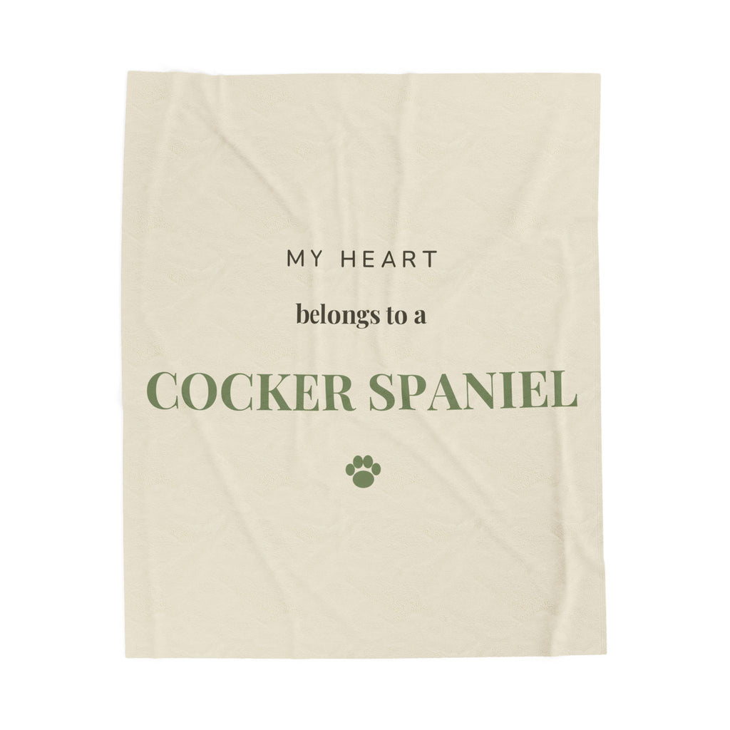 Cocker Spaniel Cozy Blanket — My heart belongs to a Cocker Spaniel