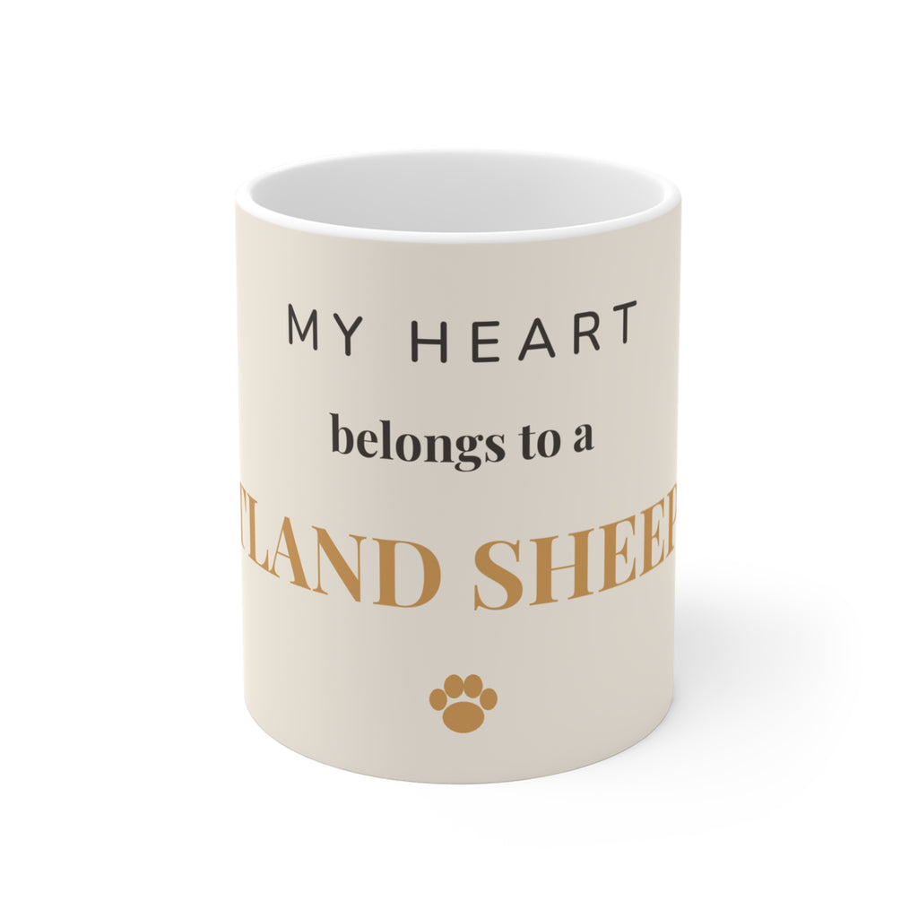 Shetland Sheepdog Mug — My heart belongs to a Shetland Sheepdog