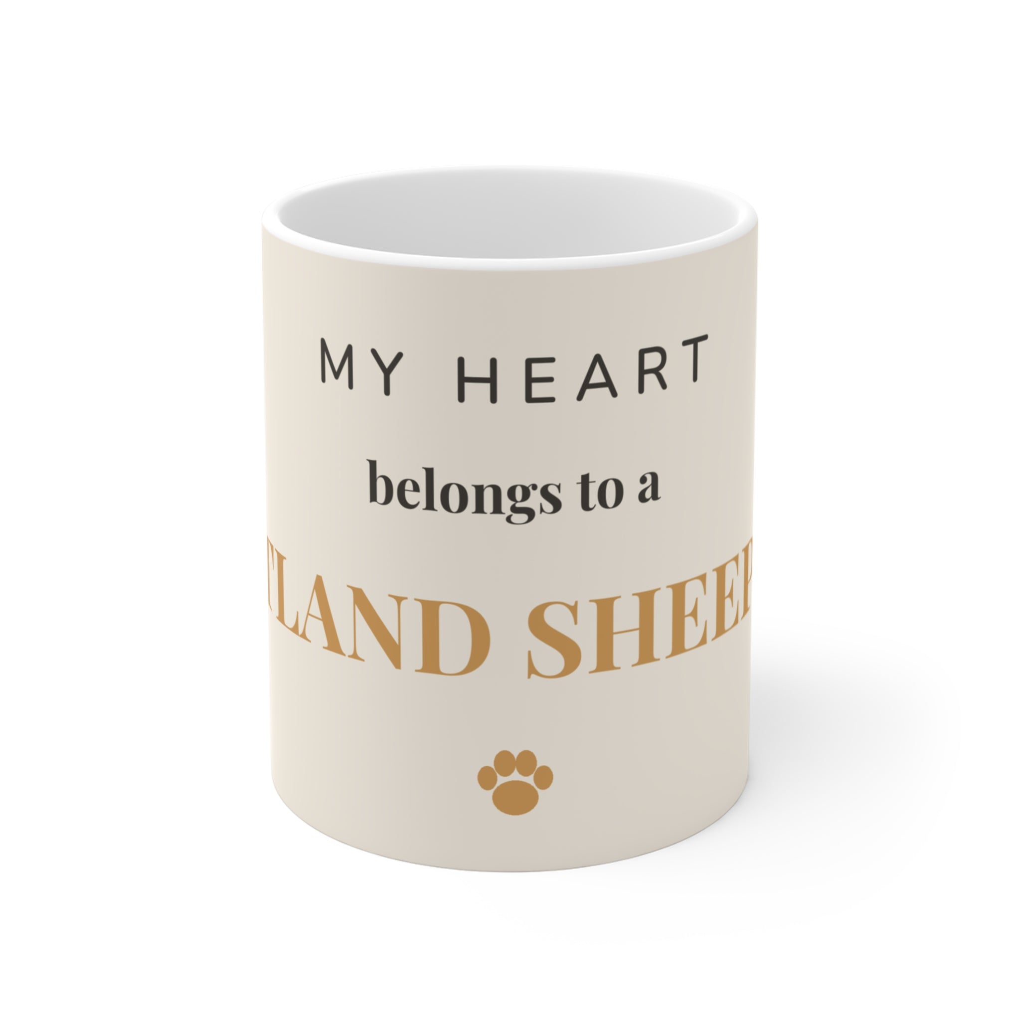 Shetland Sheepdog Mug — My heart belongs to a Shetland Sheepdog