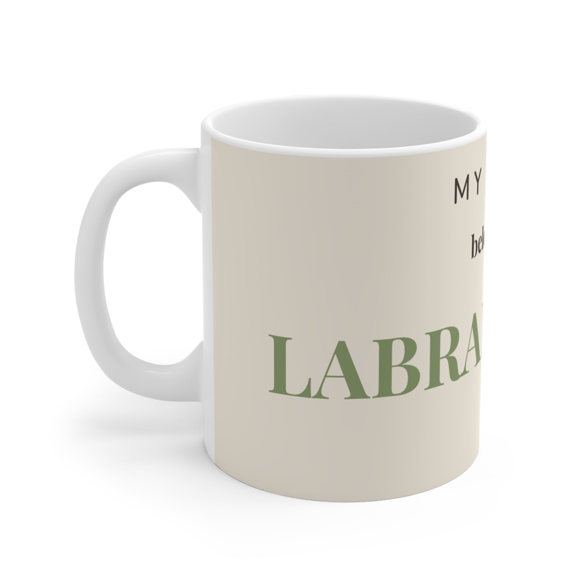 Labradoodle Mug — My heart belongs to a Labradoodle