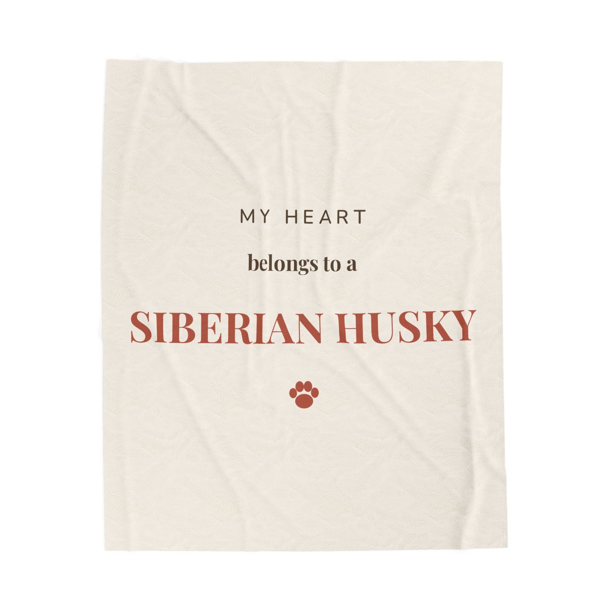 Siberian Husky Cozy Blanket — My heart belongs to a Siberian Husky