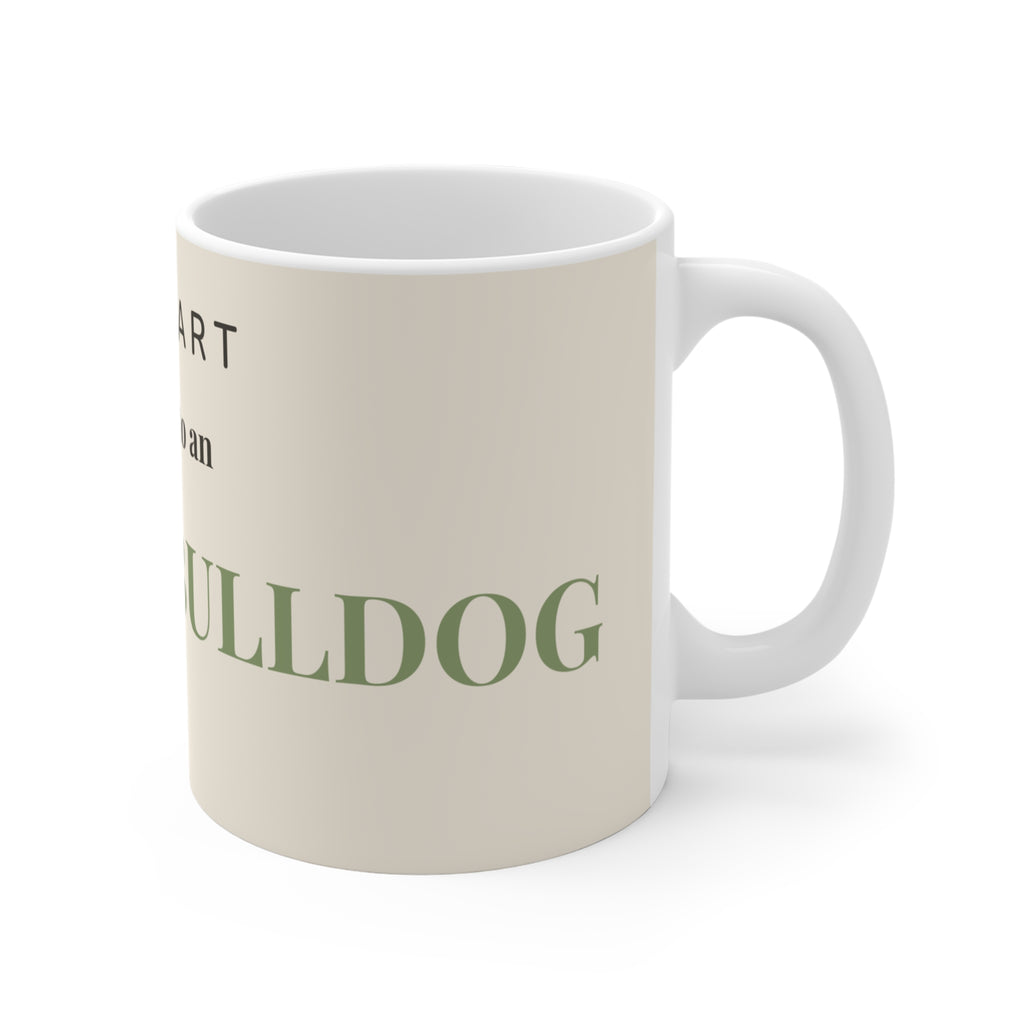 English Bulldog Mug — My heart belongs to an English Bulldog
