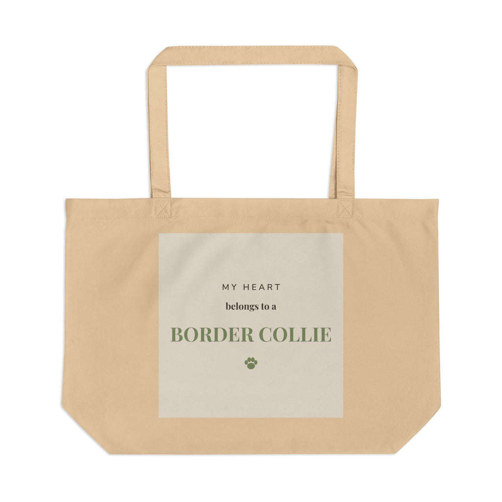 Border Collie Tote Bag — My heart belongs to a Border Collie