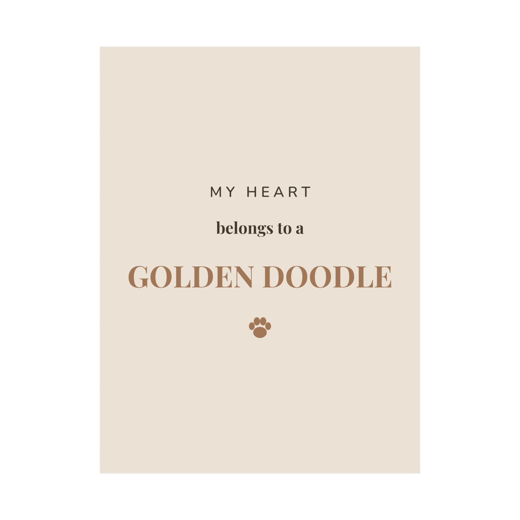 Golden Doodle Art Print — My heart belongs to a Golden Doodle