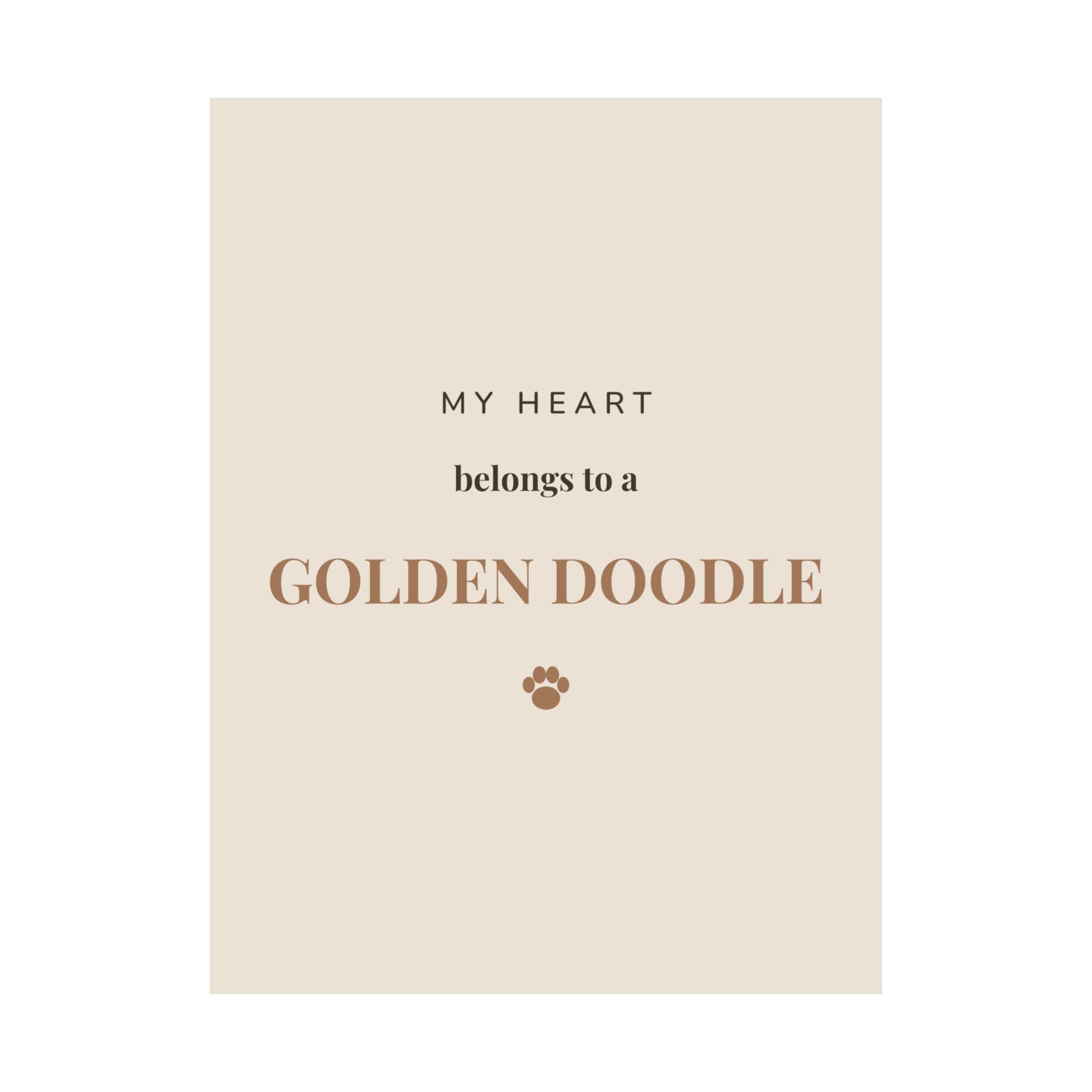 Golden Doodle Art Print — My heart belongs to a Golden Doodle