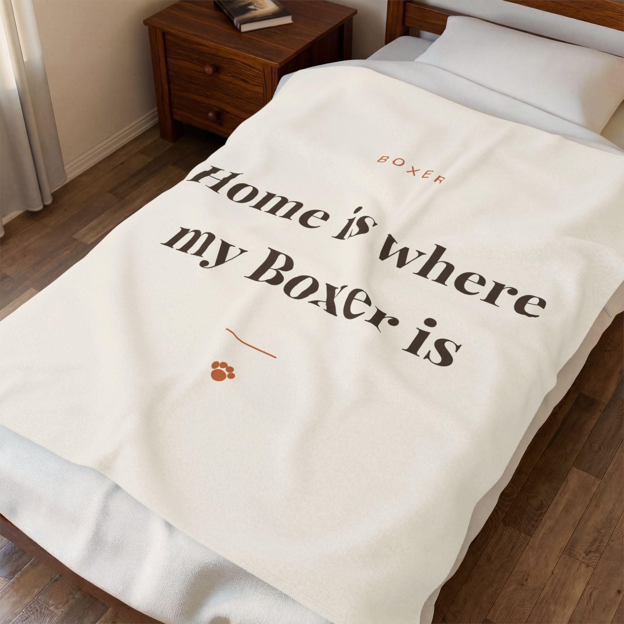 Boxer Cozy Blanket — Home is where my Boxer is