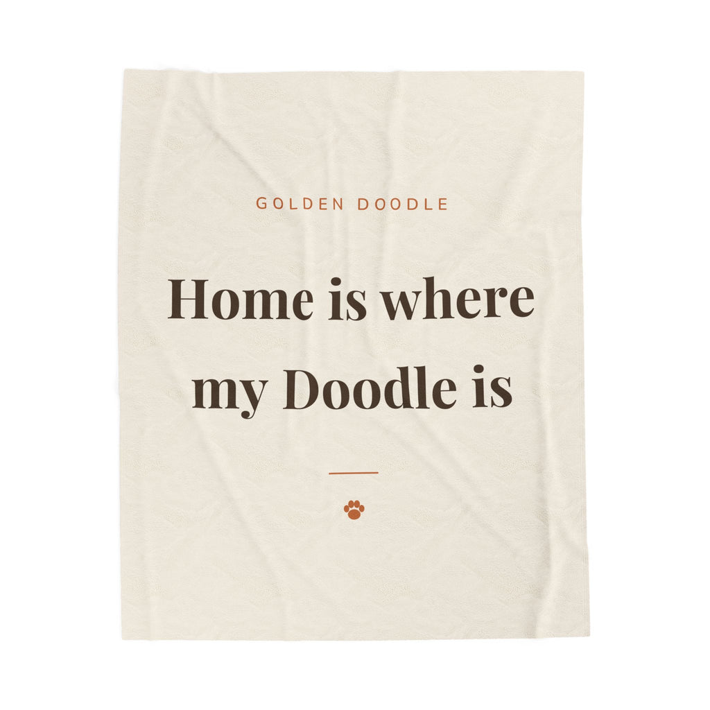 Golden Doodle Cozy Blanket — Home is where my Doodle is