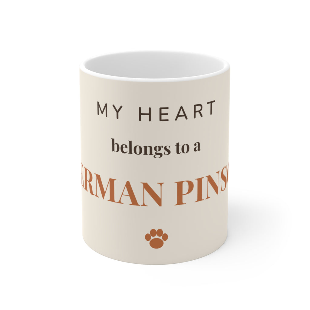 Doberman Pinscher Mug — My heart belongs to a Doberman Pinscher