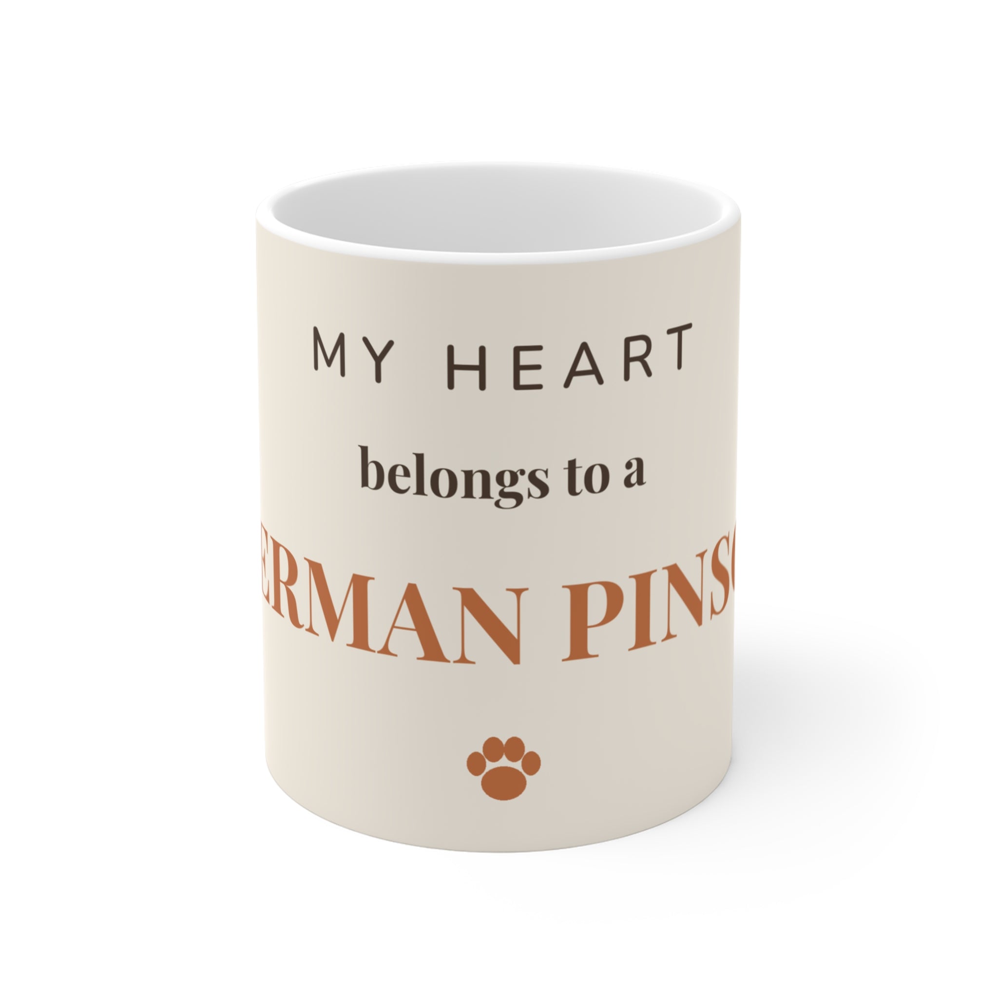 Doberman Pinscher Mug — My heart belongs to a Doberman Pinscher