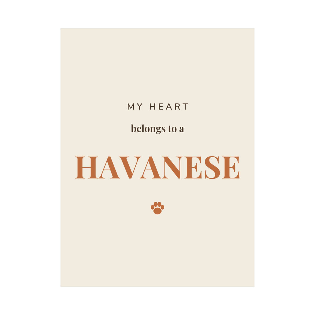 Havanese Art Print — My heart belongs to a Havanese