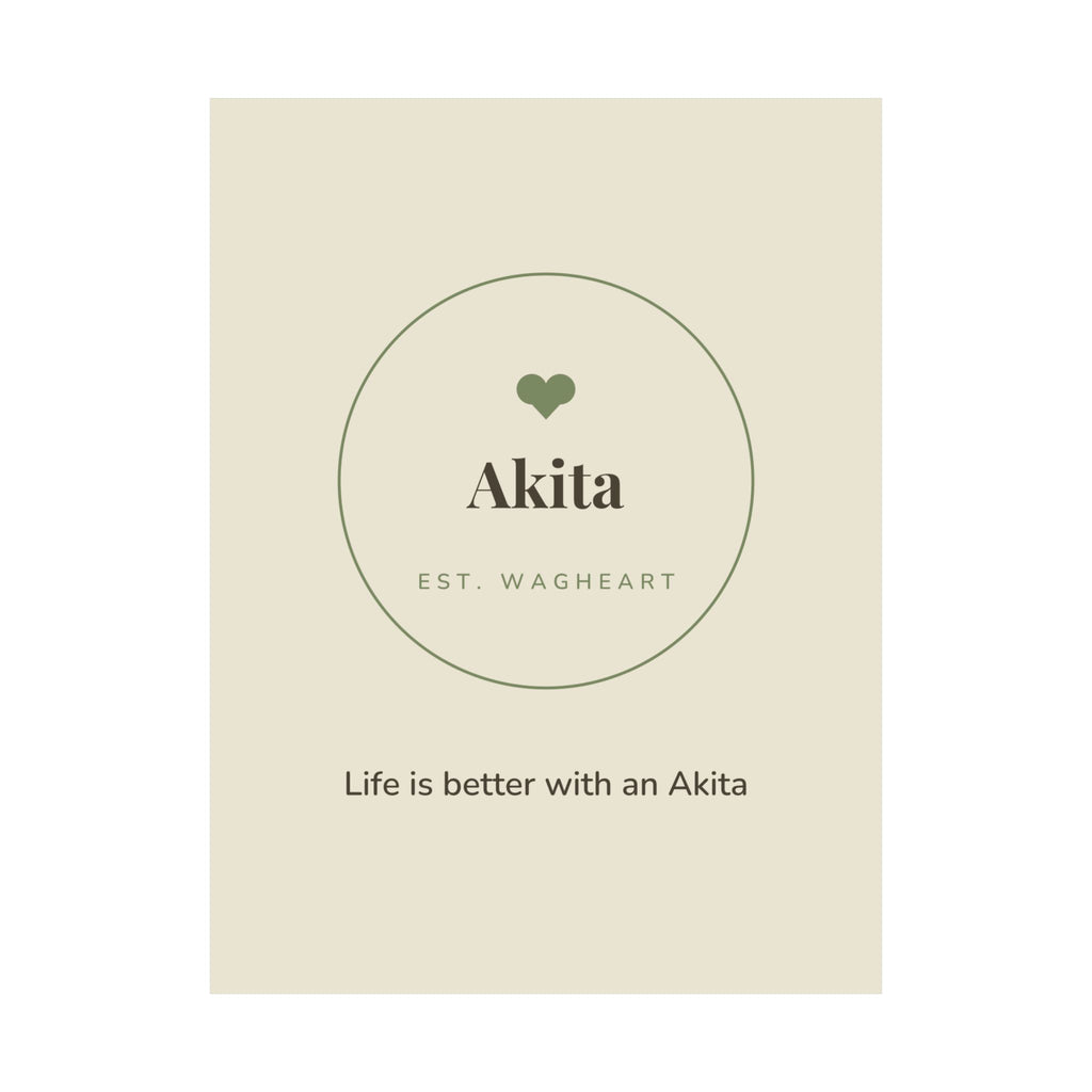 Akita Art Print — Life is better with an Akita