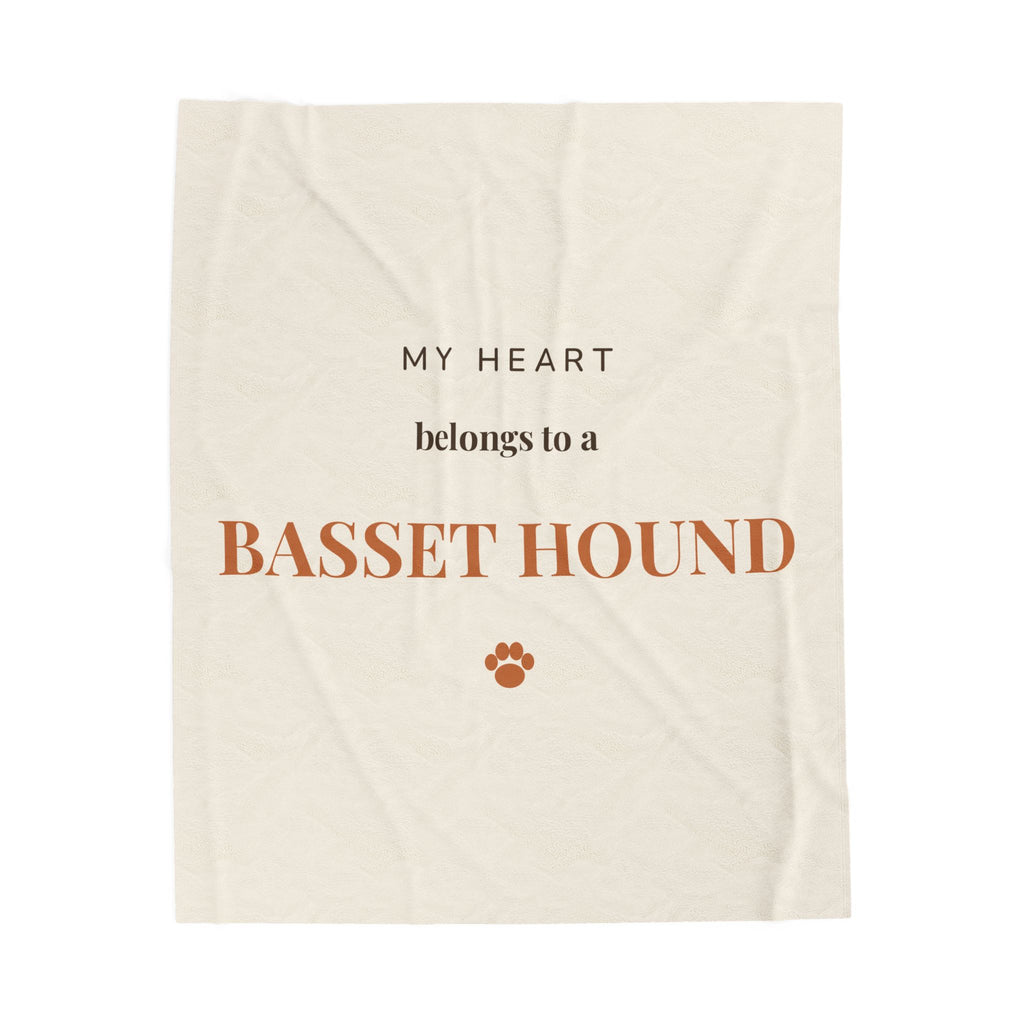 Basset Hound Cozy Blanket — My heart belongs to a Basset Hound