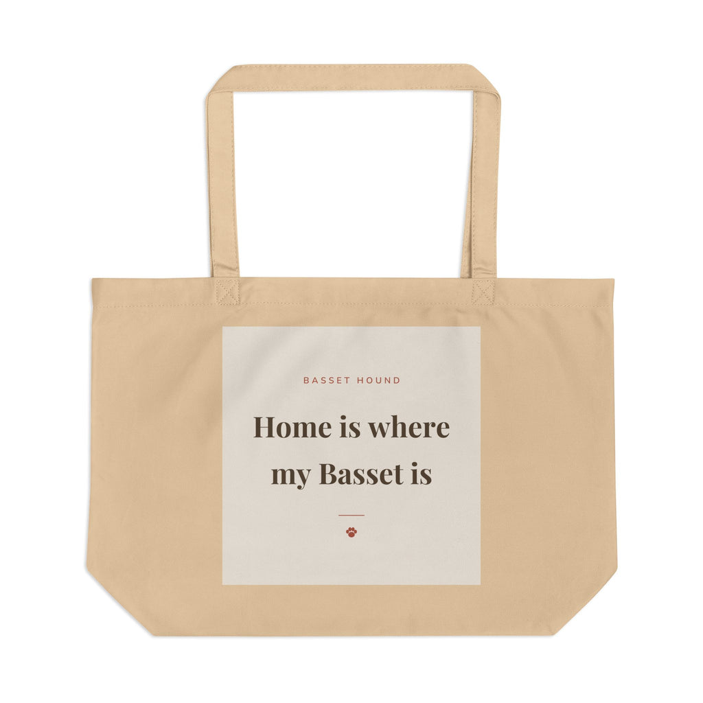 Basset Hound Tote Bag — Home is where my Basset is