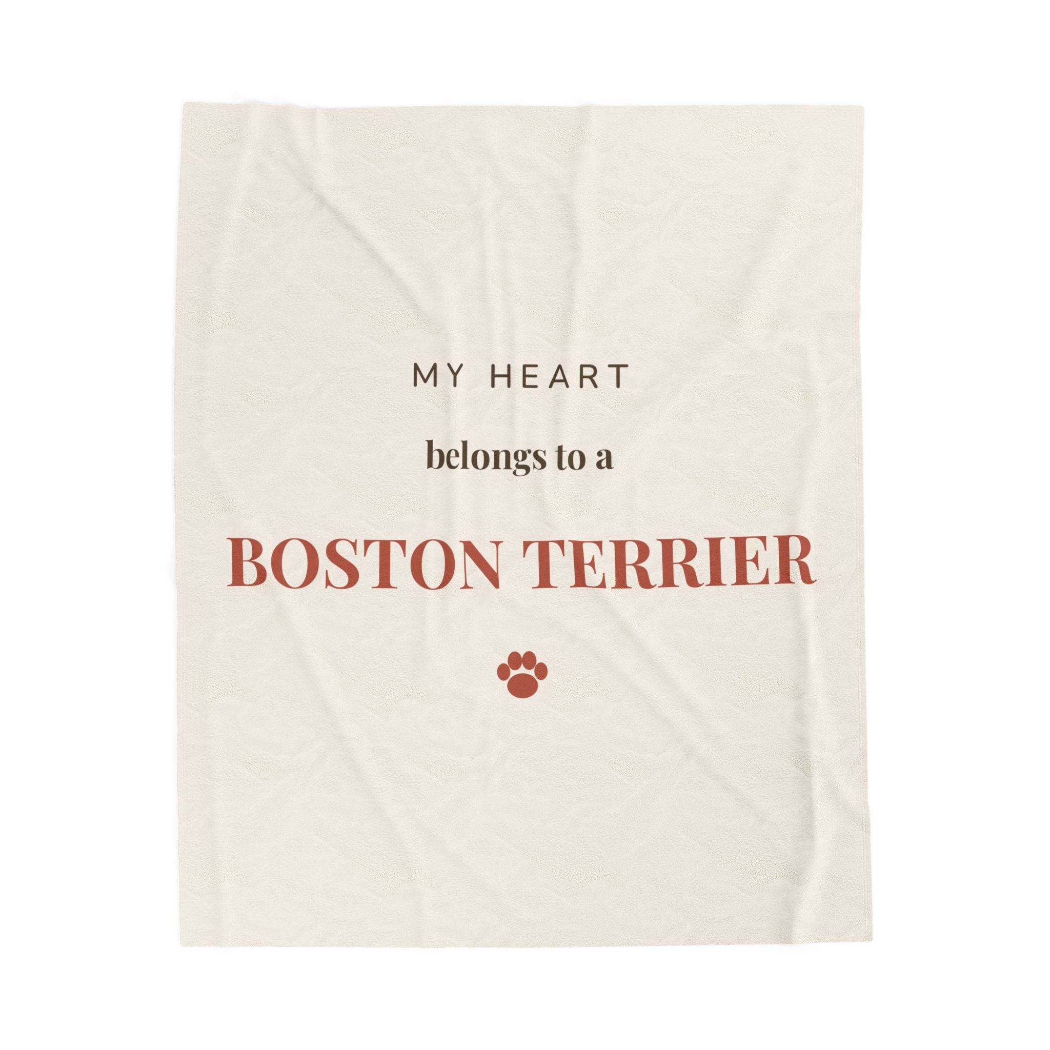 Boston Terrier Cozy Blanket — My heart belongs to a Boston Terrier
