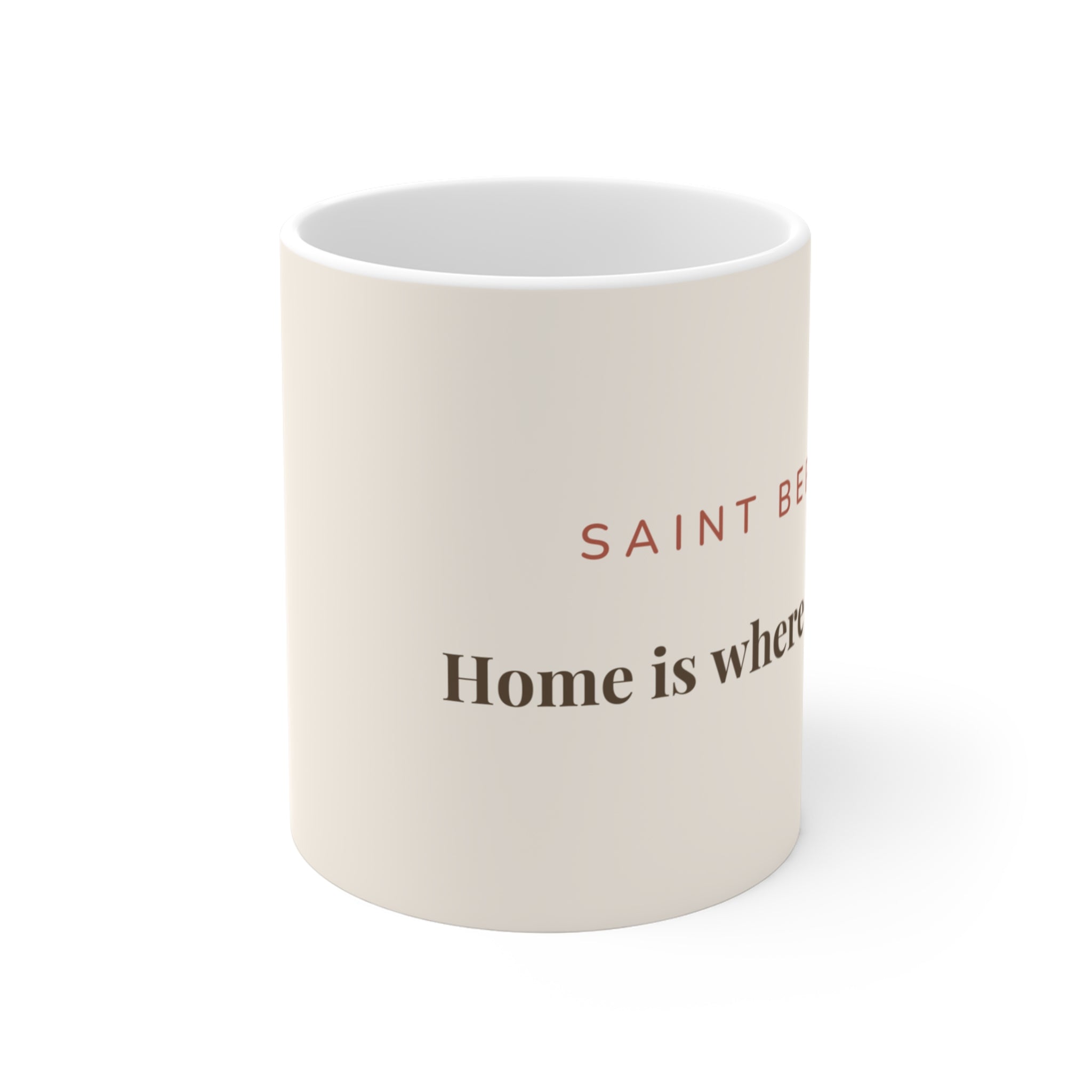 Saint Bernard Mug — Home is where my Saint is