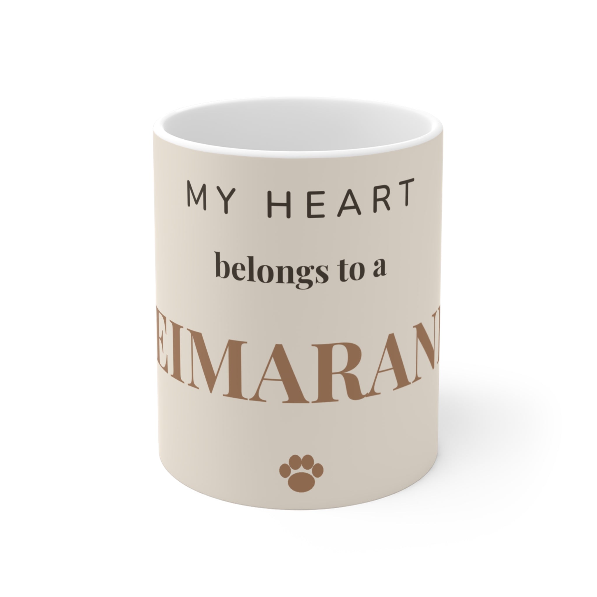 Weimaraner Mug — My heart belongs to a Weimaraner