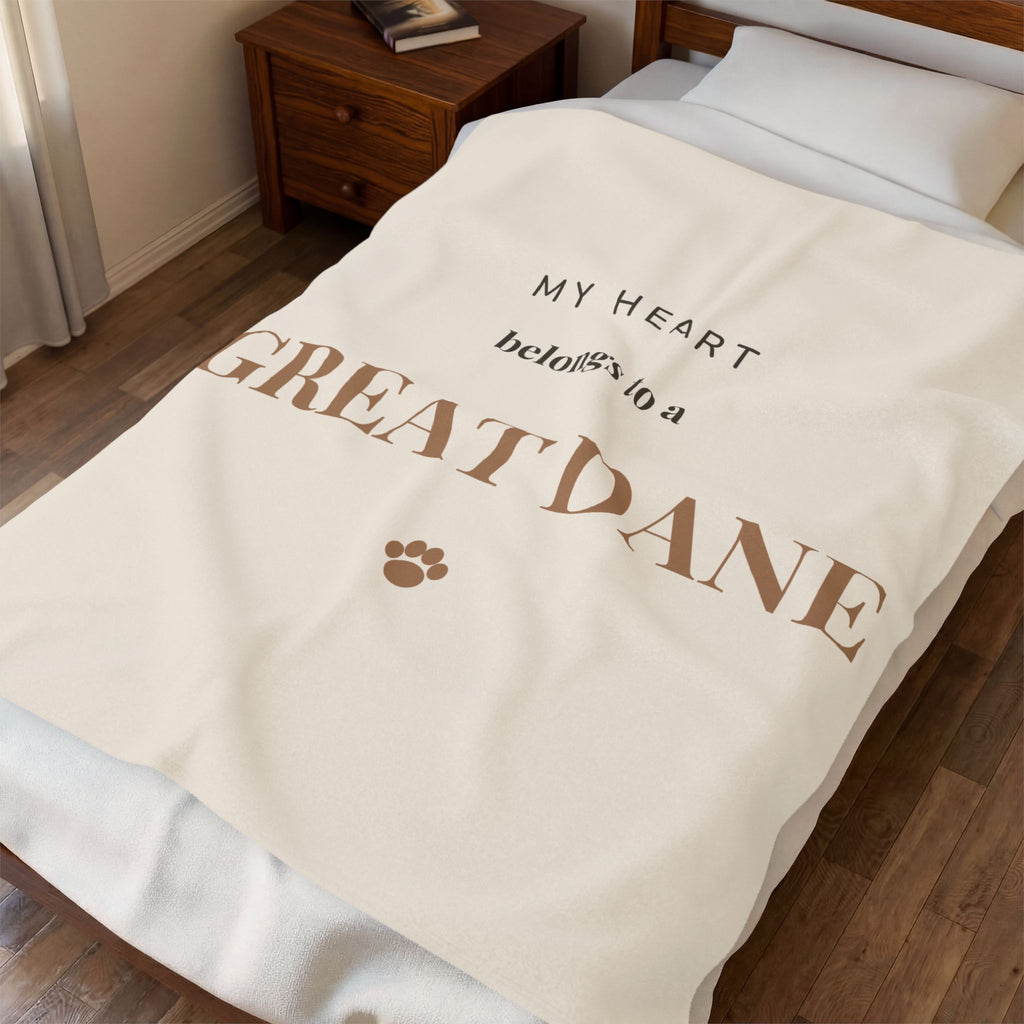 Great Dane Cozy Blanket — My heart belongs to a Great Dane