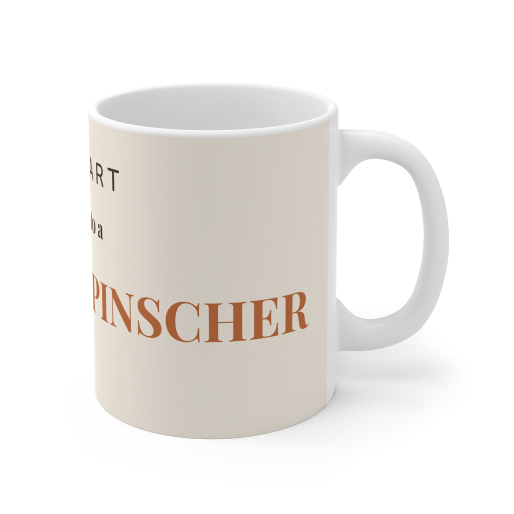 Doberman Pinscher Mug — My heart belongs to a Doberman Pinscher