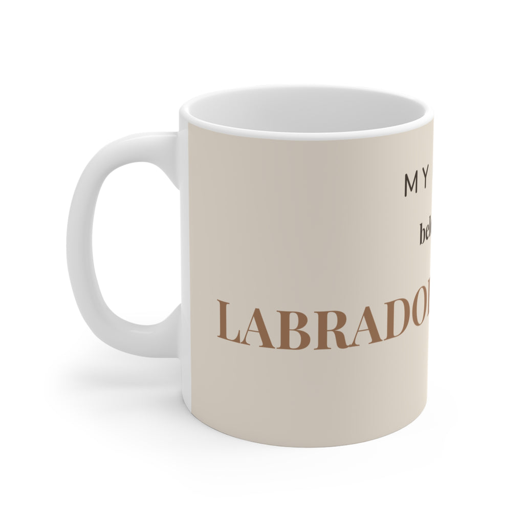 Labrador Retriever Mug — My heart belongs to a Labrador Retriever