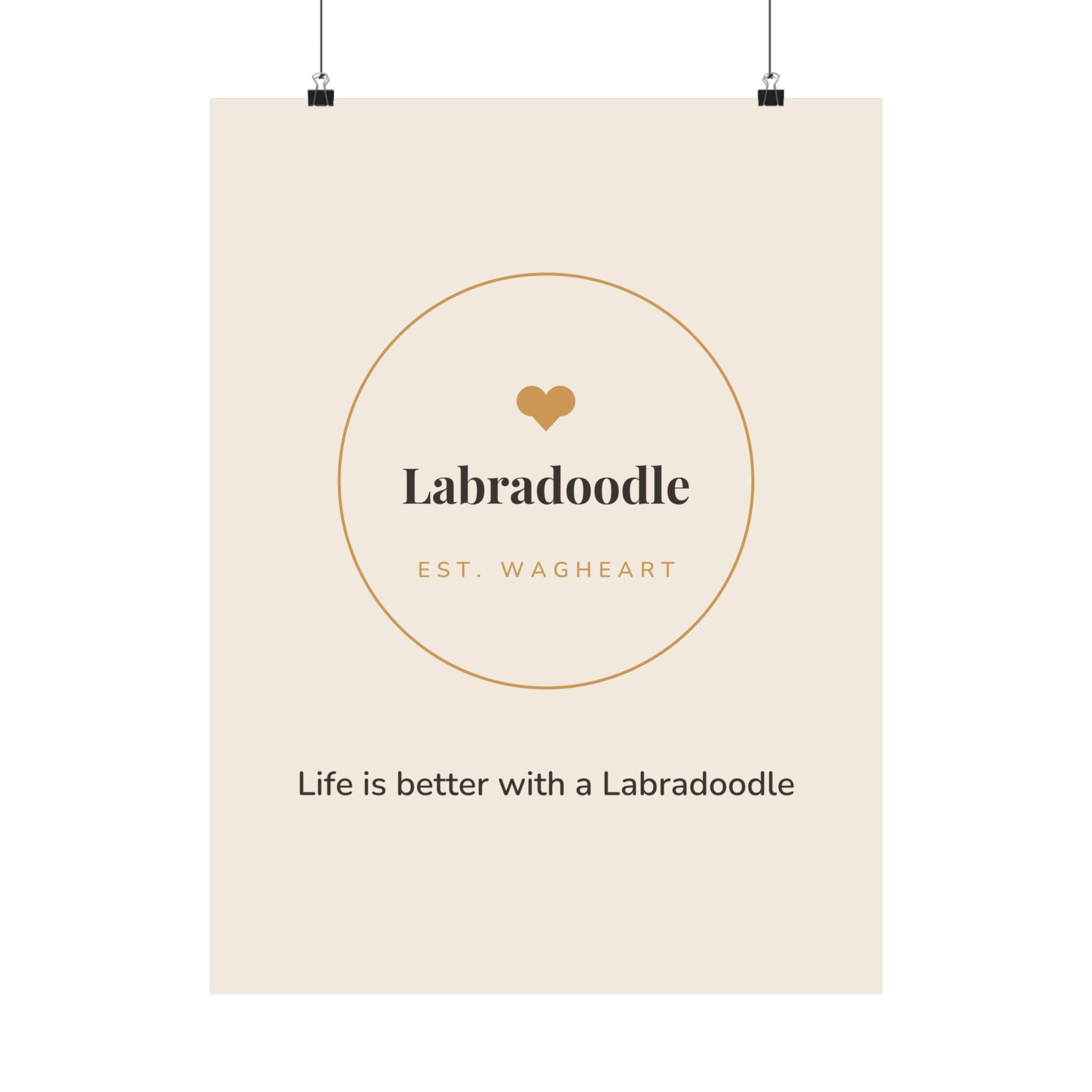 Labradoodle Art Print — Life is better with a Labradoodle