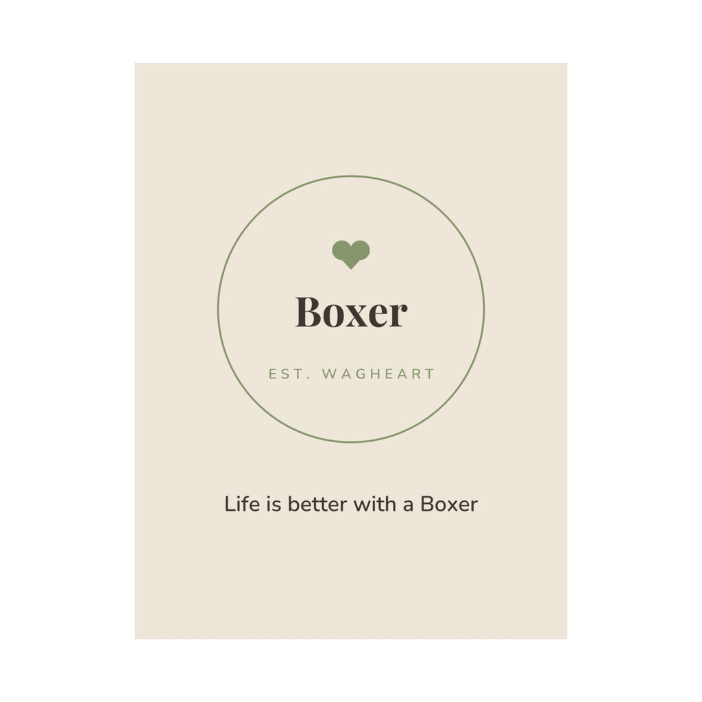 Boxer Art Print — Life is better with a Boxer