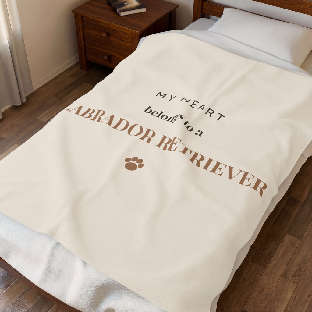 Labrador Retriever Cozy Blanket — My heart belongs to a Labrador Retriever